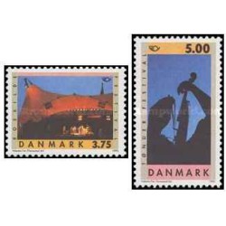 2 عدد تمبر گردشگری -  دانمارک 1995