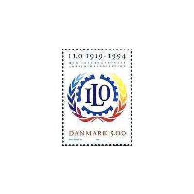 1 عدد تمبر هفتاد و پنجمین سالگرد تاسیس ILO -  دانمارک 1994