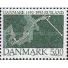 1 عدد تمبر پانصدمین سالگرد روابط دانمارک و روسیه-  دانمارک 1993