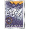 1 عدد تمبر بازار واحد اروپا -  دانمارک 1992