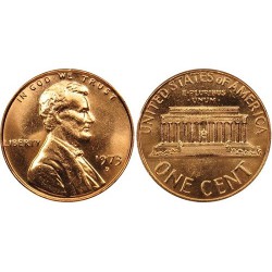 سکه 1 سنت - برنجی - D - آمریکا 1973غیر بانکی