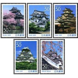 5 عدد تمبرهای استانی - کینکی - قلعه ها و مناظر کینکی - B -  ژاپن 2007