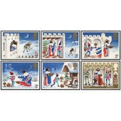 6 عدد تمبر تمبرهای کریسمس - B -  انگلیس 1973