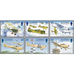 6 عدد تمبرهواپیماها - صدمین سالگرد تولد تامی رز - B -  آلدرنی 1995