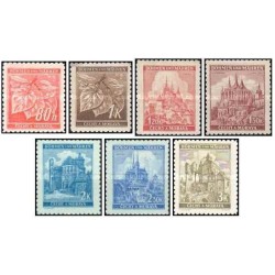 7 عدد  تمبر سری پستی - موضوعات محلی - ارزش های جدید - یوهمیا و موراویا 1942