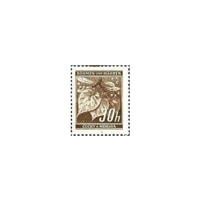 1 عدد  تمبر سری پستی - رنگ متفاوت - 30h - یوهمیا و موراویا 1941