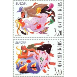 2 عدد  تمبر مشترک اروپا - Europa cept - جشنواره ها و جشن های ملی - فنلاند 1998