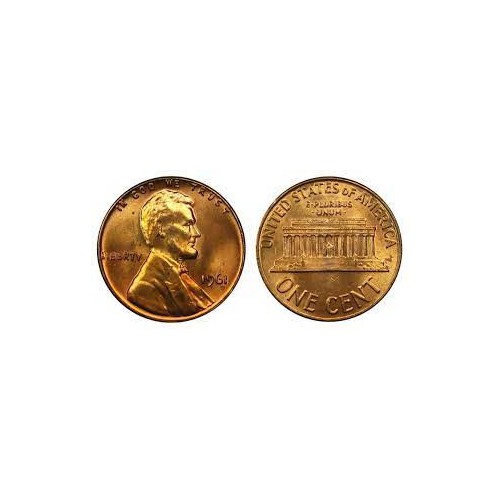 سکه 1 سنت - برنجی - آمریکا 1961غیر بانکی