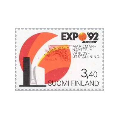 1 عدد  تمبر نمایشگاه جهانی EXPO 92، سویا - فنلاند 1992