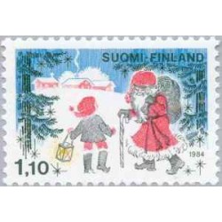1 عدد  تمبر کریسمس - فنلاند 1984