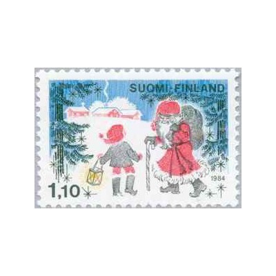 1 عدد  تمبر کریسمس - فنلاند 1984