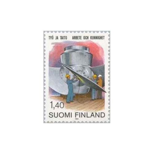 1 عدد  تمبر کار و دانش - فنلاند 1984