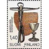 1 عدد  تمبر صدمین سالگرد موزه های ملی - فنلاند 1984