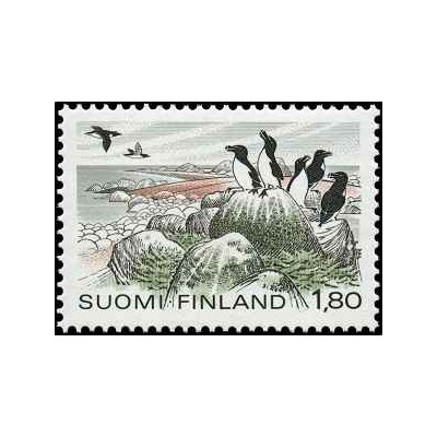 1 عدد  تمبر پرندگان - پارک های ملی فنلاند - فنلاند 1983