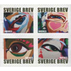 4 عدد  تمبر تبریکات- تمبرهای خود چسب- سوئد 2008