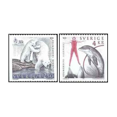 2 عدد  تمبر  شمالی - سوئد 1991