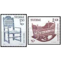 2 عدد  تمبر کشورهای شمال اروپا - سوئد 1980