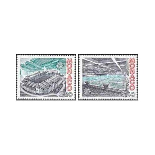 2 عدد تمبر مشترک اروپا - Europa Cept - معماری مدرن - موناکو 1987 2 عدد تمبر مشترک اروپا - Europa Cept - معماری مدرن - موناکو 1987