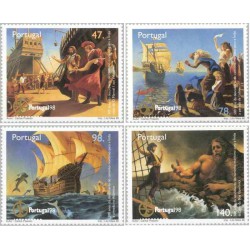4 عدد  تمبر پانصدمین سالگرد کشف مسیر دریایی به هند - پرتغال 1996