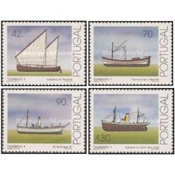 4 عدد  تمبر کشتی های کت فیشر - پرتغال 1993