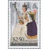 1 عدد  تمبر بیست و پنجمین سالگرد تاجگذاری ملکه الیزابت دوم - پادشاهان در لباس تاجگذاری  -جزایر ترکها و کایکو 1978