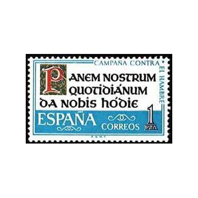 1 عدد  تمبر اقدام علیه گرسنگی - اسپانیا 1963