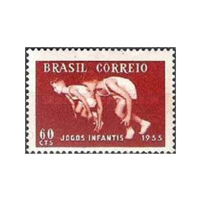 1 عدد تمبر پنجمین سالگرد بازی های کودکان، ریودوژانیرو - برزیل 1955
