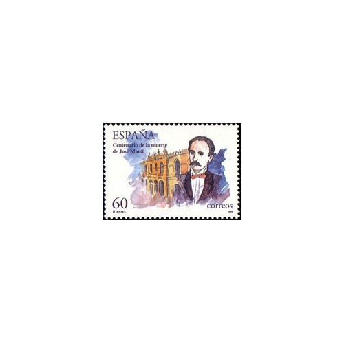 1 عدد تمبر صدمین سالگرد درگذشت خوزه مارتی - شاعر و نویسنده - اسپانیا 1995 1 عدد تمبر صدمین سالگرد درگذشت خوزه مارتی - شاعر و نویسنده - اسپانیا 1995