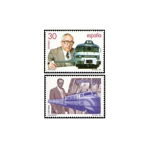 2 عدد  تمبر صدمین سالگرد تولد الخاندرو گویکوچه آ - مهندس - اسپانیا 1995