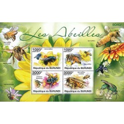 سونیرشیت حشرات - زنبورها - بروندی 2011 قیمت 10 دلار