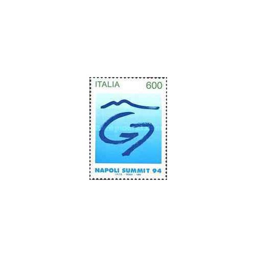 1 عدد تمبر نشست سران G-7، ناپل - ایتالیا 1994