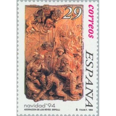 1 عدد  تمبر کریستمس - اسپانیا 1994