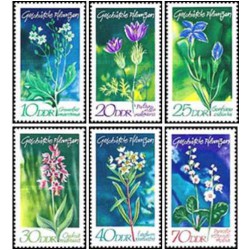 6 عدد تمبر گیاهان محافظت شده- جمهوری دموکراتیک آلمان 1970