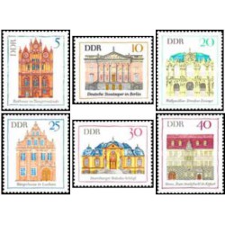 6 عدد تمبر ساختمان های معروف - جمهوری دموکراتیک آلمان 1969