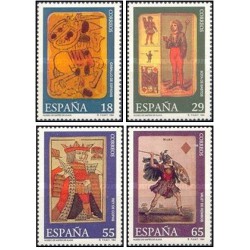 4 عدد  تمبر ورقهای بازی - اسپانیا 1994