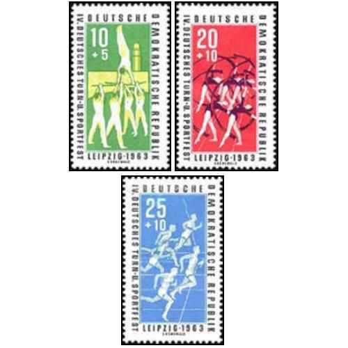 3 عدد تمبر مسابقات ورزشی در لایپزیگ - جمهوری دموکراتیک آلمان 1963 3 عدد تمبر مسابقات ورزشی در لایپزیگ - جمهوری دموکراتیک آلمان 1963