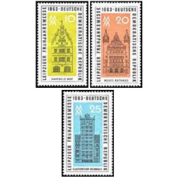 3 عدد تمبر نمایشگاه بهاره لایپزیگ - جمهوری دموکراتیک آلمان 1963