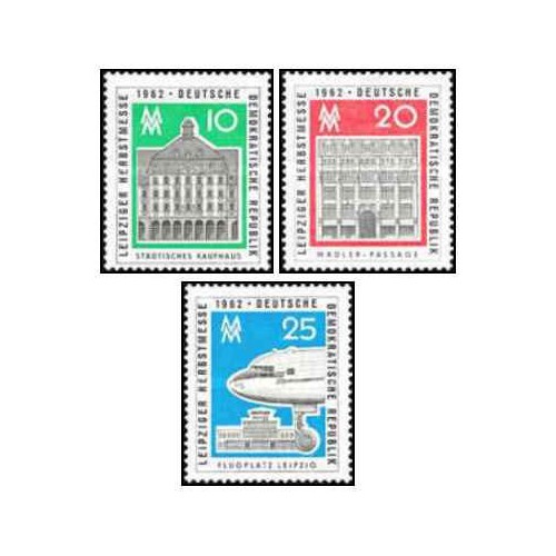 3 عدد تمبر نمایشگاه پاییز لایپزیگ - جمهوری دموکراتیک آلمان 1962 3 عدد تمبر نمایشگاه پاییز لایپزیگ - جمهوری دموکراتیک آلمان 1962