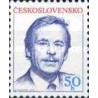 1 عدد تمبر یادبود رئیس جمهور واسلاو هاول - چک اسلواکی 1990