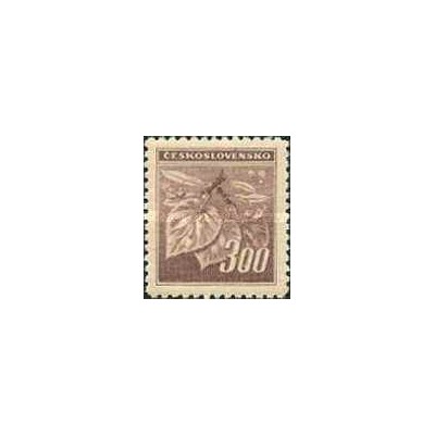 1 عدد تمبر سری پستی - شاخه لیمو - 300 - چک اسلواکی 1945