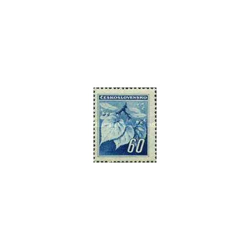1 عدد تمبر سری پستی - شاخه لیمو - 60 - چک اسلواکی 1945