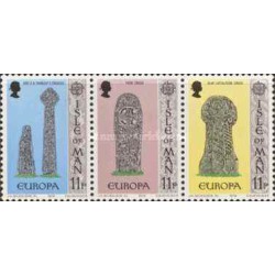 3 عدد تمبر مشترک اروپا - Europa Cept - بناهای تاریخی -2 - جزیره من 1978
