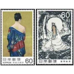 2 عدد تمبر هنر مدرن ژاپنی - ژاپن 1982