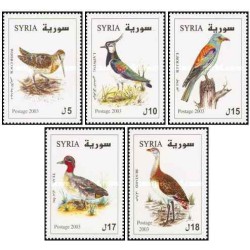 5 عدد تمبر پرندگان - سوریه 2003