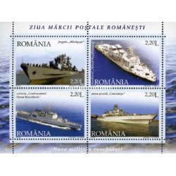 مینی شیت روز تمبر - کشتی های جنگی - رومانی 2005