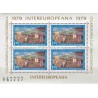 مینی شیت INTEREUROPEANA - پست و مخابرات - تحویل پستی - تابلو - رومانی 1979