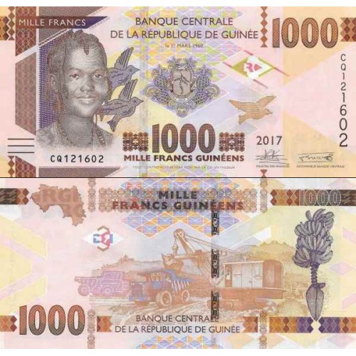 اسکناس 1000 فرانک - گینه 2017 اسکناس 1000 فرانک - گینه 2017