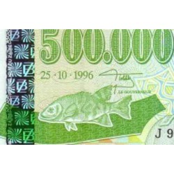 اسکناس 500000 نویوکس زایرس - زئیر 1996 حروف BZ روی نوار امنیتی نرمال