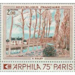 1 عدد  تمبر هنر فرانسوی - فرانسه 1974