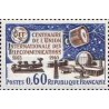 1 عدد  تمبر صدمین سالگرد تاسیس اتحادیه بین المللی مخابرات - UIT - فرانسه 1965